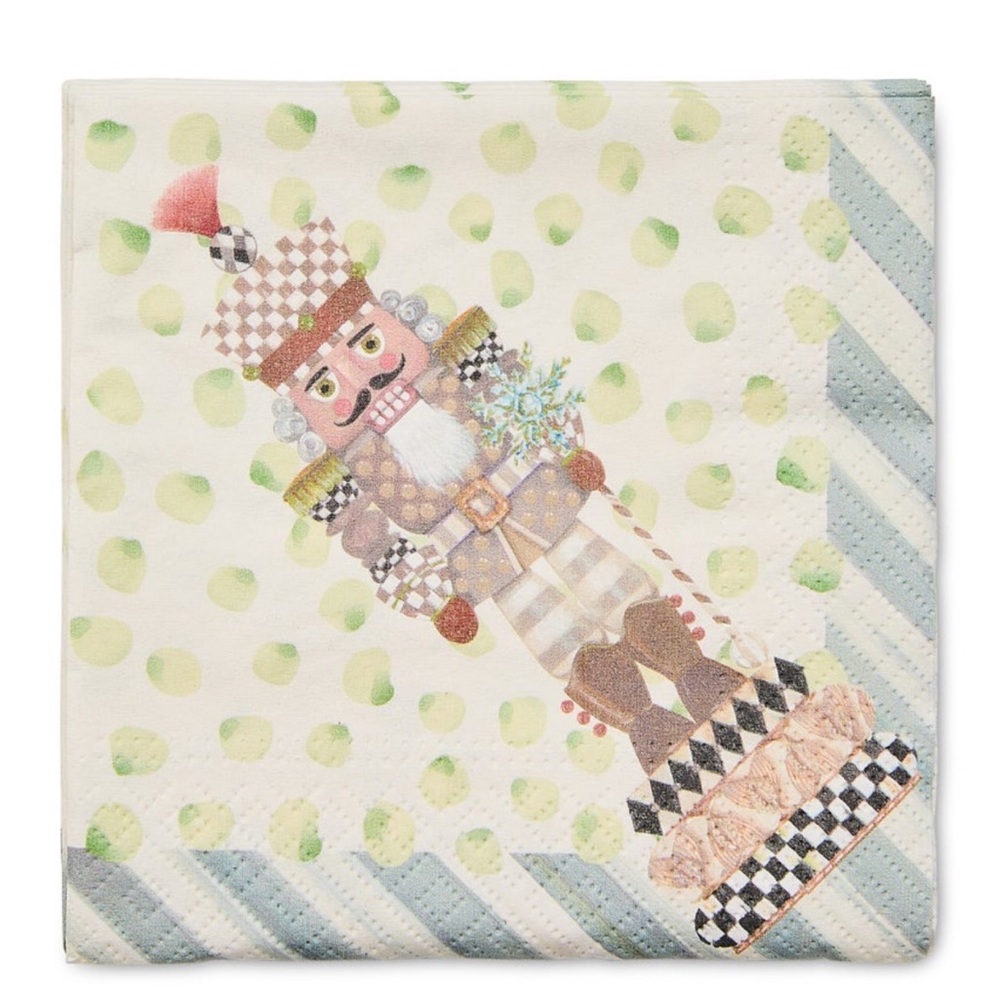 Mackenzie Childs Nutcracker Cocktail Paper Napkins